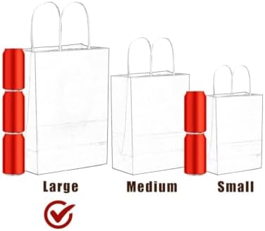 30-Packs Brown Gift Bags with Handles Bulk 13''x5 x10 Large Size Kraft Paper Bags Multiple Uses (Large Size) in, alternate
