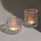 30 Pcs Assorted Clear Votive Candle Holders, Wedding Centerpieces Table Decorations, Glass Tea Lights Candle, alternate view