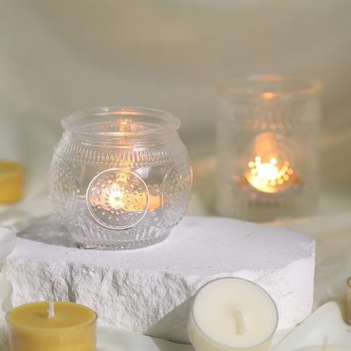 30 Pcs Assorted Clear Votive Candle Holders, Wedding Centerpieces Table Decorations, Glass Tea Lights Candle, alternate view