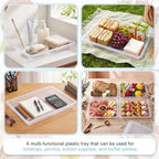 30 Pcs Clear Plastic Art Tray for Classroom, 12.6 x 9.1 x 1 Inch in 12.6 x 9.1 x 1 Inch in Clear, alternate view 4