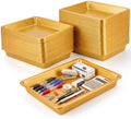 30 Pcs Plastic Serving Tray Cafeteria Art Trays, Gold in Gold