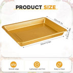 30 Pcs Plastic Serving Tray Cafeteria Art Trays, Gold in Gold, alternate view 3