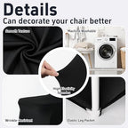 30 PCS Spandex Banquet Chair Covers Black, Universal Fitted, alternate view 4