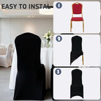 30 PCS Spandex Banquet Chair Covers Black, Universal Fitted, alternate view 5