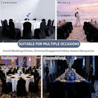 30 PCS Spandex Banquet Chair Covers Black, Universal Fitted, alternate view 6