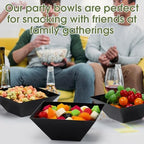 30 Pcs Square Plastic Bowls 35 oz Disposable, Black, Classic in approx. 35 oz in Black, alternate view 6
