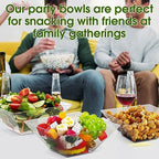 30 Pcs Square Plastic Bowls 35 oz Disposable, Clear, Classic in approx. 35 oz in Clear, alternate view 5