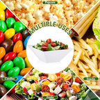 30 Pcs Square Plastic Bowls 35 oz Disposable, White, Classic in approx. 35 oz in White, alternate view 6