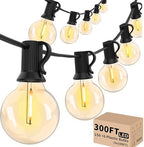 300 FT Outdoor String Lights for Outside Patio 156 Bulbs Waterproof