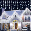 300 LED Christmas Icicle Lights,33FT White String Lights