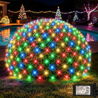 300 LED Christmas Net Lights, 14.8ft x 5ft Mesh Lights Outdoor 8 Modes Green Wire, Waterproof Connectable String