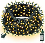 300 LED Christmas String Lights, 100 FT Connectable Waterproof String Lights Green Wire with 8 Modes, Christmas