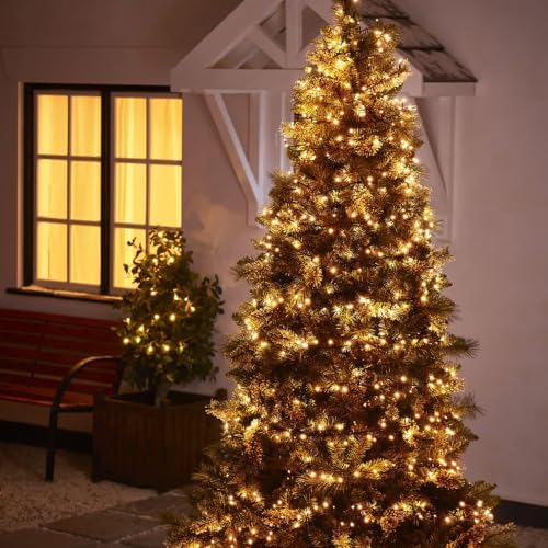 300 LED Christmas String Lights, 100 FT Connectable Waterproof String Lights Green Wire with 8 Modes, Christmas, alternate