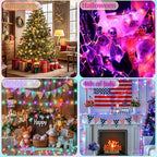 300 LED Color Changing Christmas Lights, 35 Colors 98FT String Lights Halloween Decorations, Waterproof Twinkle, alternate