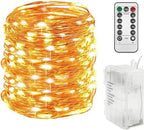 300 LED Copper Wire String Lights, Warm White 99 FT