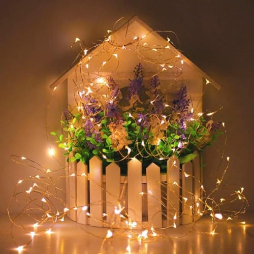 300 LED Copper Wire String Lights, Warm White 99 FT, alternate view 2