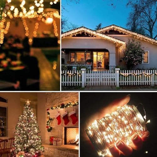 300 LED Copper Wire String Lights, Warm White 99 FT, alternate view 4