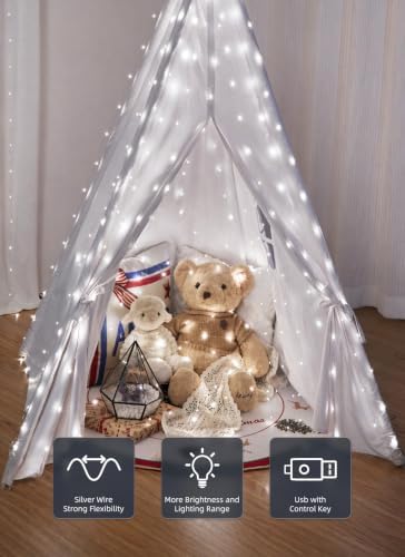 300 LED Curtain Lights, 9.8ftx9.8ft Winter Wonderland Decorations, alternate view 3