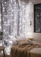 300 LED Curtain Lights, 9.8ftx9.8ft Winter Wonderland Decorations, alternate view 4