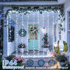 300 LED Curtain Lights, Indoor String Lights for Bedroom, White in White, alternate view 5