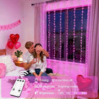 300 LED Curtain Lights, Pink String Lights for Bedroom, 9.8x9.8 ft in 9.8x9.8 ft, alternate view 3