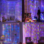 300 LED Curtain String Lights, Christmas Fairy Lights for Bedroom with 8 Lighting Modes, Connectable Waterproof, alternate
