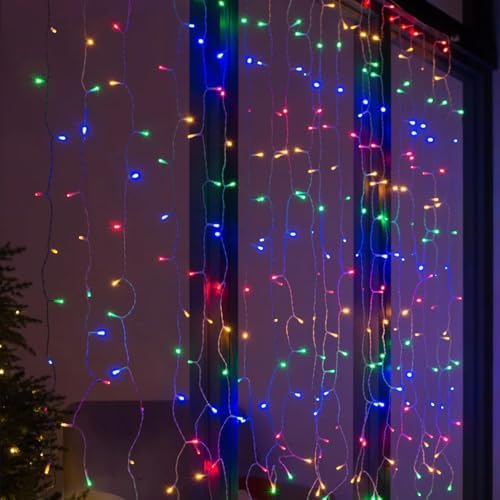300 LED Curtain String Lights, Christmas Fairy Lights for Bedroom with 8 Lighting Modes, Connectable Waterproof, alternate
