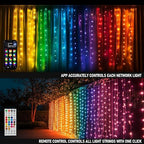 300 LED Curtain String Lights, RGB Color Changing Christmas Fairy Lights for Bedroom with Remote & APP Control, alternate