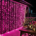 300 LED Curtain String Lights, Valentine's Day Fairy Lights for Bedroom with 8 Lighting Modes, Connectable, alternate view 6
