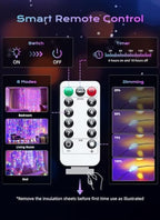300 LED Fairy Curtain Lights, 9.8ft x 9.8ft Curtain String Lights in Multicolor, alternate view 6