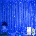 300 LED Fairy Lights, Twinkle Lights with 8 Light Modes, 9.8x9.8Ft Curtain String Lights Remote Control for