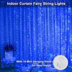 300 LED Fairy Lights, Twinkle Lights with 8 Light Modes, 9.8x9.8Ft Curtain String Lights Remote Control for, alternate view 6