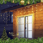 300 LED Icicle Lights,33FT Icicle Christmas Lights Warm White in Warm White, alternate view 2