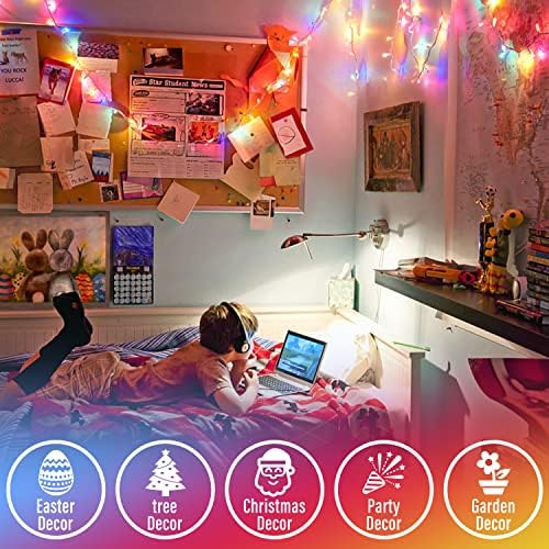 300 LED Multicolor Christmas Tree Lights Clear Wire Plug in, alternate view 6