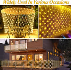 300 LED Net Lights, 14.8ft x 5ft 8 Modes Christmas Outdoor Mesh Lights Connectable, Waterproof Decorative String, alternate