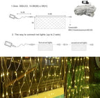 300 LED Net Lights, 14.8ft x 5ft 8 Modes Christmas Outdoor Mesh Lights Connectable, Waterproof Decorative String, alternate