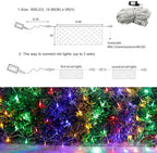 300 LED Net Lights for Bushes, 14.8ft x 5ft 8 Modes Christmas Outdoor Mesh Lights Connectable, Waterproof, alternate view 6