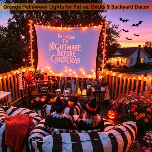 300 LED Orange Lights for Halloween Indoor Outdoor Decor, alternate view 4