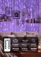300 LED Purple Fairy Lights, 9.8ft x 9.8ft Halloween String Light in Purple, alternate view 5