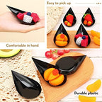 300 Pcs 4 in Plastic Appetizer Spoon Tear Drop Tasting Spoon, Black in 2 inches wide, 4 inches long and 0.5 inch, alternate