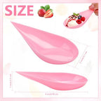 300 Pcs 4 in Plastic Appetizer Spoon Tear Drop Tasting Spoon, Pink in Pink, alternate view 4