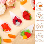 300 Pcs 4 in Plastic Appetizer Spoon Tear Drop Tasting Spoon, White in 2 inches wide, 4 inches long and 0.5 inch, alternate