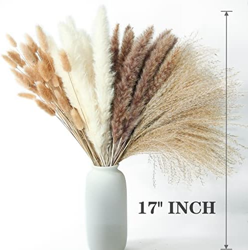 300 PCS Dried Flower Bouquet - Pampas Grass, Floral Decor for Home, Wedding, and Boho Style | Perfect for Vases, alternate