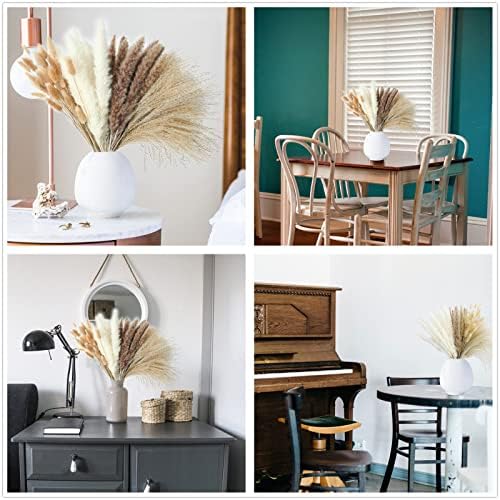 300 PCS Dried Flower Bouquet - Pampas Grass, Floral Decor for Home, Wedding, and Boho Style | Perfect for Vases, alternate