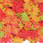 300 Pieces Artificial Fall Maple Leaves Large Artificial Autumn Leaf Leaves Maple Leaf for Auturmn Wedding, alternate view 4