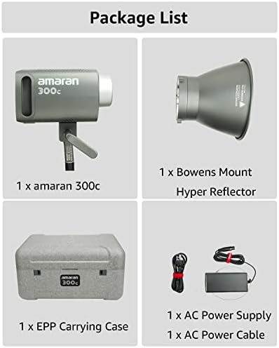 300c Charcoal RGB Studio Light, LED Video Light RGB Key Light, alternate view 4