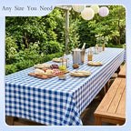 300FT x 54IN Blue & White Checkered Tablecloth Roll with Slide Cutter Box in Blue and White Checkered, alternate view 3