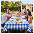 300FT x 54IN Blue & White Checkered Tablecloth Roll with Slide Cutter Box in Blue and White Checkered, alternate view 4