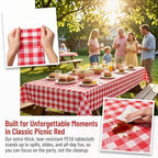 300FT x 54IN Red & White Checkered Tablecloth Roll with Slide Cutter Box in Red and White Checkered, alternate view 5