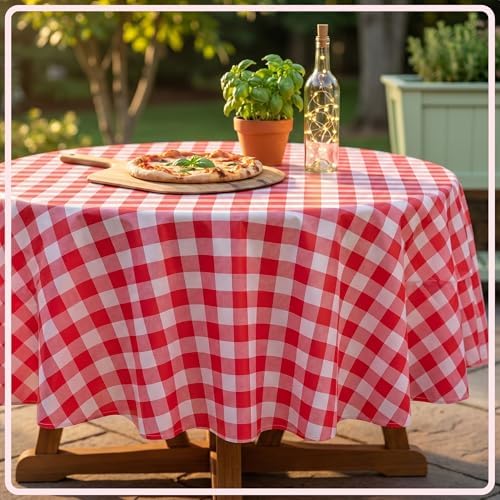 300FT x 54IN Red & White Checkered Tablecloth Roll with Slide Cutter Box in Red and White Checkered, alternate view 6